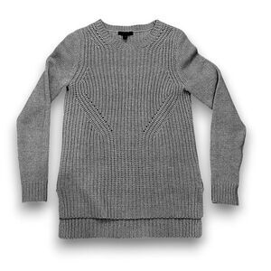 Jcrew Women's Grey and Blue Jumper